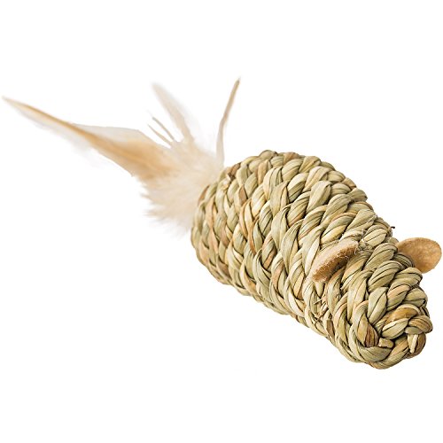 Spot Ethical Pets 52093 Seagrass Mouse Pet Feather Toys #TOP23