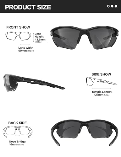 BIRCEN Sport Polarized Sunglasses for Men - Women: UV Protection Fishing Glasses for Driving Running Cycling4