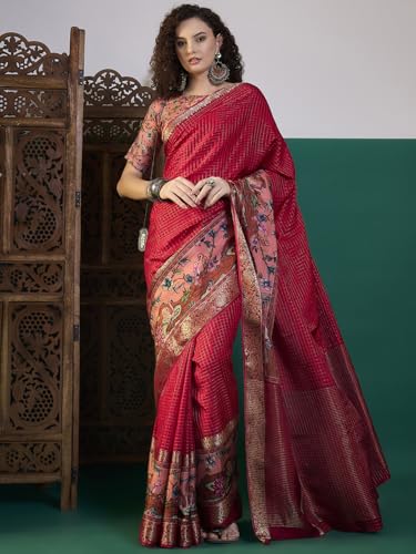 AKHILAM kanjivaram silk saree in soft silk – image 5