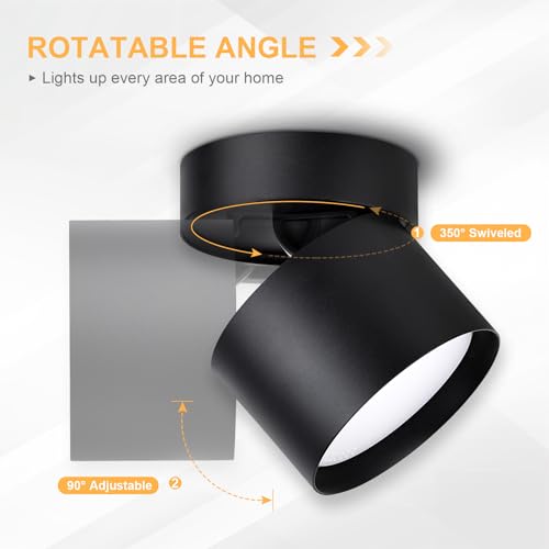 GeyouLux LED Adjustable Projection Spotlight, 7W 800LM diameter 82×80mm Dimmable Ceiling Spotlights - Image 2