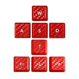 PBT高級素材、ロジクールLogitech G913/G815/G813/G915 TKL RGB メカニカルゲーミングキーボードに適用。 (炭素繊維パターン8キーキャップ,レッド)