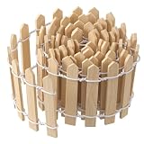 Bewudy 1 Stück Miniatur Zaun Gartendekor, 90 x 5 cm Miniatur Zaun