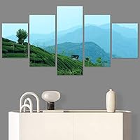 SIGNWIN 5 Panel Canvas Wall Art Greenlands for Home Decorations Ready to Hang - 60