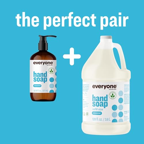 Image of Everyone Liquid Hand Soap, Unscented Fragrance-Free, 12.75 oz 3-Pack | Everyone Liquid Hand Soap, Unscented, 12.75 oz 3-Pack