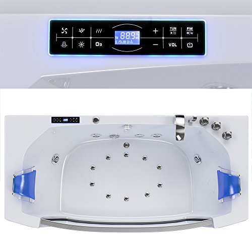 Whirlpool Badewanne Wanne Pool 2 Personen Heizung Luxus LED-5
