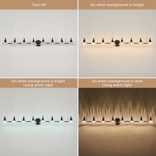 Image of XIEDUN Bathroom Vanity Light Black 8 Light
