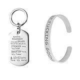 Breiter Anwendungsbereich: Das ermutigende Armband und der Schlüsselanhänger können verschiedene Arten von Festivals als als wunderbares Geschenk verwendet werden, wie Thanksgiving, Valentinstag, Weihnachten, Abschlussfeier, Geburtstag und so weiter.