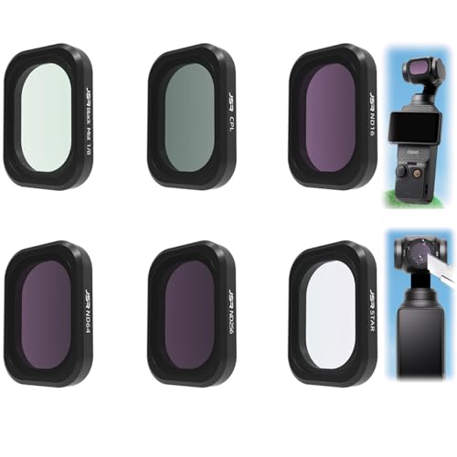 Taoricup Osmo Pocket 3 �t�B���^�[ UV CPL ND �����Y�t�B���^�[ �t�B���^�[�Z�b�g DJI Osmo Pocket 3�Ή������Y�ی� (6pcs(CPL+ND16+ND64+ND256+STAR+Black Mist 1/8)