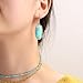 BaubleStar Natural Crystal Healing Birth Stone Drop Earrings for Women Turquoise Green Opal Gemstone Quartz Oval Dangle Earrings 14K Gold Plated Fashion Jewelry