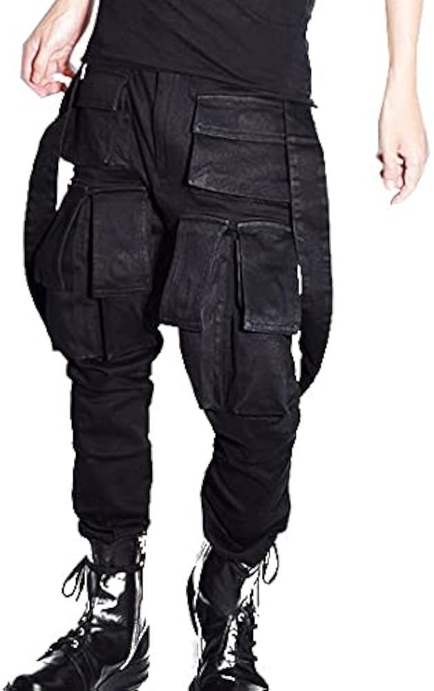 Amazon | スキニーパンツ メンズ スキニーカーゴパンツ ガスマスク