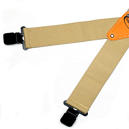 Image of MELOTOUGH Men's Suspender 2 inch Wide Partial Elastic Strap for Jeans Pants