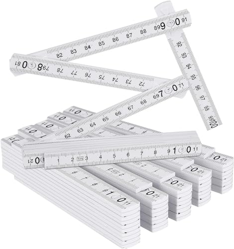 Gliedermaßstab, 6 Stück Zollstock 1M aus Kunststoff mit 10 Glieder...