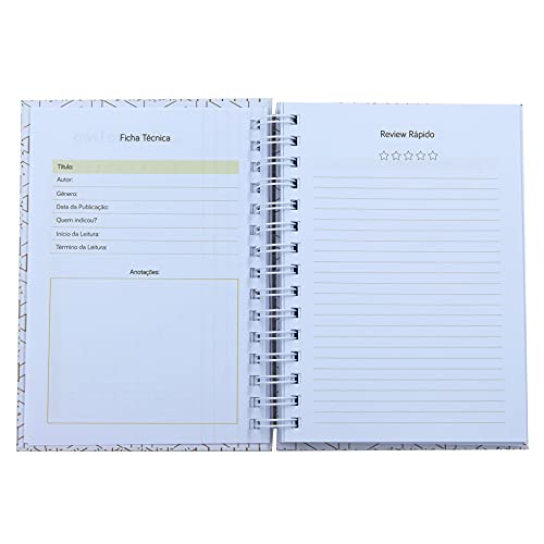 Planner de Leitura, Capa Dura, 220 Páginas, 20x14cm