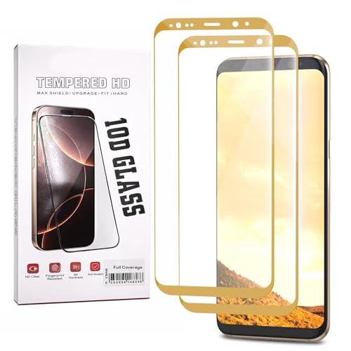 Image of Screen Protector For Samsung Galaxy S8 Plus S8+, [2-Pack] Tempered Glass Film [Full Coverage][Scratch-Resistant] for Samsung Galaxy S8 Plus S8+