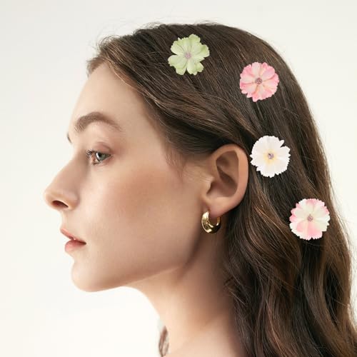 Flores artificiales mariposas Alipis de doble capa: adornos florales para decoración de mesa 6