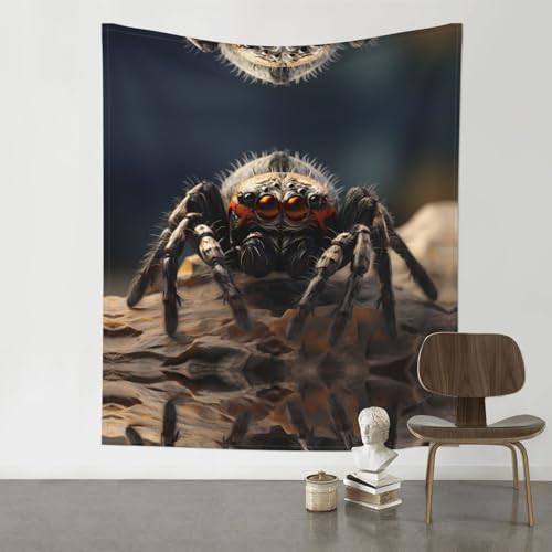 Tapisserie araignée sauvage pour cacher un mur abime et reussir une decoration murale