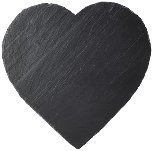 The Just Slate Company Heart Cheese Board, Black