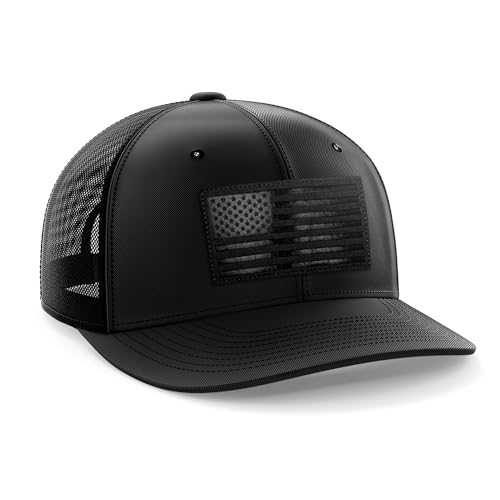 Image of Tactical Pro Supply Leather Flag Patch Snapbacks Hat for Men and Women