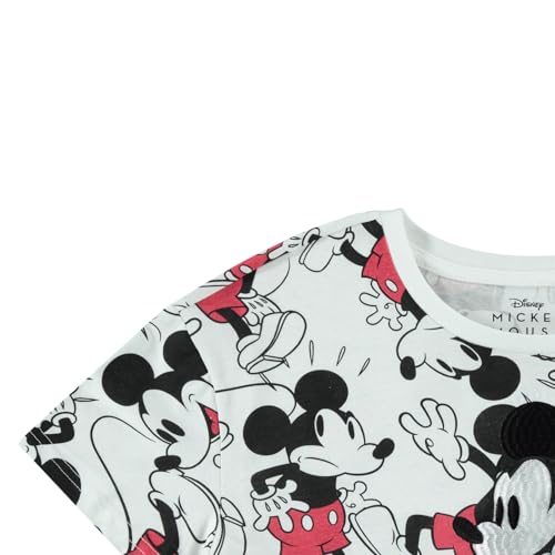 Disney Ladies Mickey Mouse Fashion Shirt Mickey Mouse Clothing - Mickey Mouse Allover Print Crop Top T-Shirt3