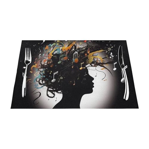 Set de table de qualité supérieure en PVC tissé résistant lot de 4 pièces - 5