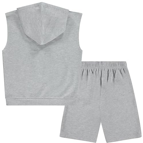 Image of Pokemon Boys Pikachu Fleece Hooded Muscle Tank and Sweat Shorts Set 4-20