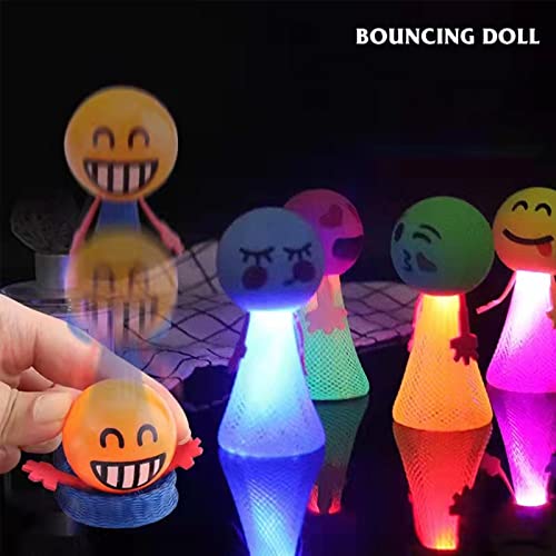 10 LED Feder Leucht Springendes Spielzeug, Werfer Spielzeuggeschenke für 3-12 Jährige Mädchen und Jungen, Mitgebsel Kindergeburtstag Gastgeschenke Weihnachten, Partyzubehör und Goodie Bag Stuffers