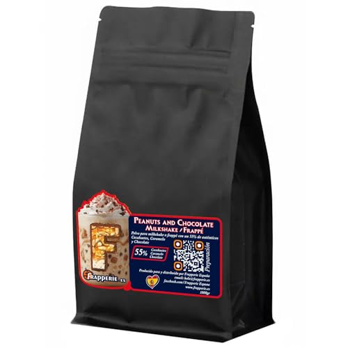 Polvo para Peanut & Chocolate Milkshake Frappé | Batido Frappé en Polvo 1Kg | Para Cafeterías y Restaurantes