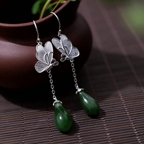 Boucles d'oreilles Jasper anti-allergie argent S925 pendantes légères - 2