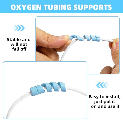 10 Pack Oxygen Tube Support Crimp Straightener for Portable Oxygen Concentrator, Oxygen Tubing Support for Oxygen Tank Oxygen Hose Nasal Cannula Oxygen Accessories (Blue) - Thumbnail 7