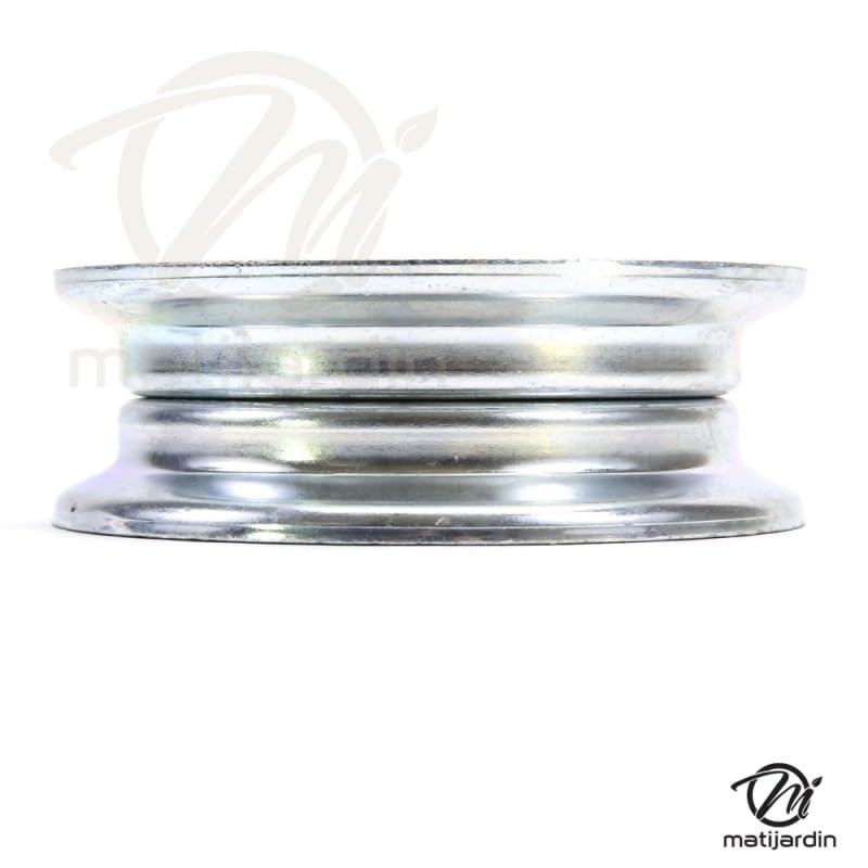 Matijardin - Poulie gorge plate acier avec roulement renforcé. Ø 101 mm. Diamètre rebord 120 mm