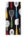 T-Fal Textiles 100% Cotton Fiber Reactive Printed Kitchen Dish Towel, 19" x 28", Utensil Print