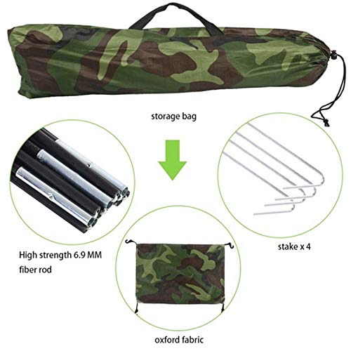 Tienda de campaña portátil para 1 persona al aire libre, senderismo, viajes, camuflaje, camping, siesta