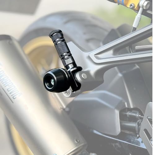 LEDISHUN タンデムステップ スライダー カワサキ Z650 Z750 Z750S Z800 Z900 Z900RS/Cafe に適用 アルミ 左右セット (黒)