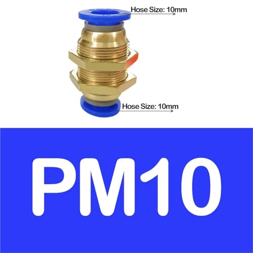 Accesorio neumático de mamparo PM10 racor rápido recto pasamuros 3