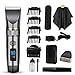 Produktbild QFF@ Professionelle Haarschneider Cordless Clippers Haartrimmer Elektro Haircut Kit, LED-Anzeige Wasserdicht Öl Kopf-Haarschneidemaschine, Ist Die Perfekte Ergänzung Zu Start / Friseursalon