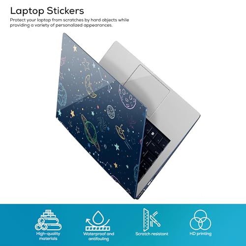 Image of Laptop Skin /Sticker /Cover Bubble-Free| Laminated| Removable| HD Quality Sticker for Laptops Upto 15.6 Inches Compatible with Hp /Dell /Acer /Lenovo /Asus etc.(Space-215)