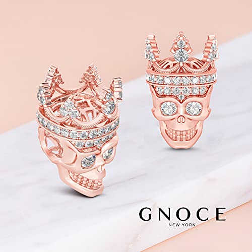 Image of GNOCE Skull Pendant Charm Silver Dangle Charms Bead fit Bracelet /Necklace Jewelry Gift for Women Men