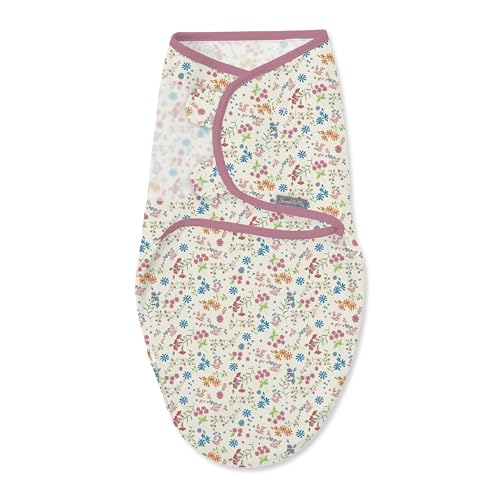Image of SwaddleMe by Ingenuity Easy Change Baby Swaddle in Size Small/Medium, 0-3 Months, 7-14 Pounds, 3-Pack with Easy Change Zipper - Country Petals