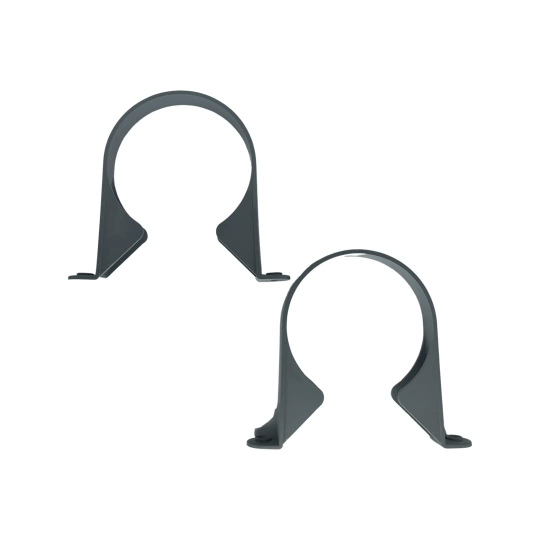 FLOPLAST 110mm Soil Pipe Clip Grey - Bag of 2, Pipe Size - 110mm