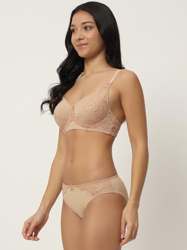 Image of Full Coverage Comfortable Wireless Padded Bra and Hot Panty Set for Women's and Girls