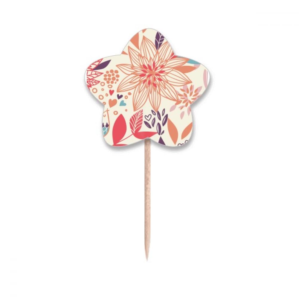 Cure-dents motif fleur de lotus art déco avec étoiles pour art de la table moderne