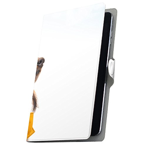 タブレット 手帳型 タブレットケース タブレットカバー カバー レザー ケース 手帳タイプ フリップ ダイアリー 二つ折り 革 犬 動物 写真 002852 Fire HDX Amazon アマゾン Kindle Fire キンドルファイア FireHDX