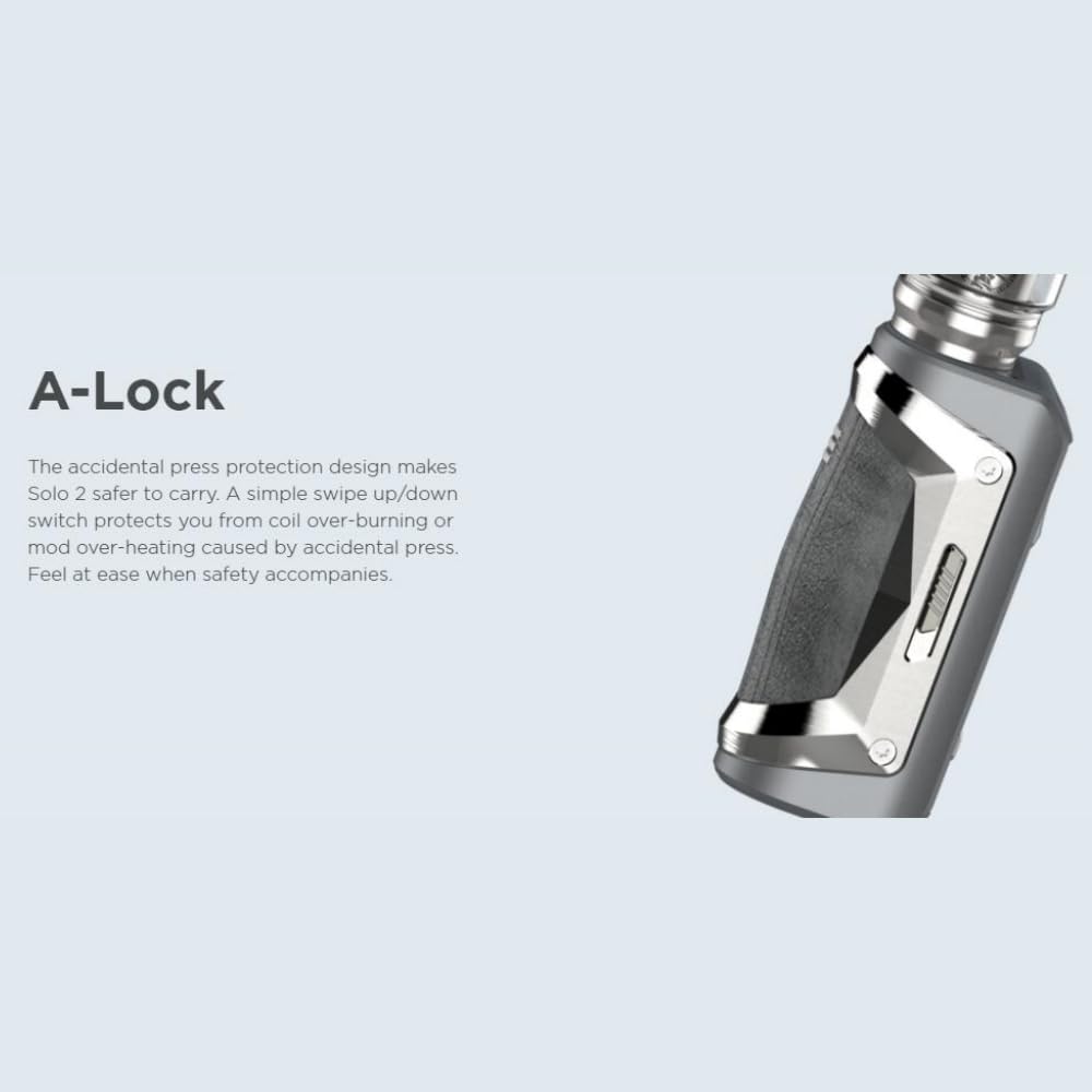 Box S100 Mod Geek'Vape Aegis Solo 2 Kit 100 W Vape Batterie 18650 (Batterie  non