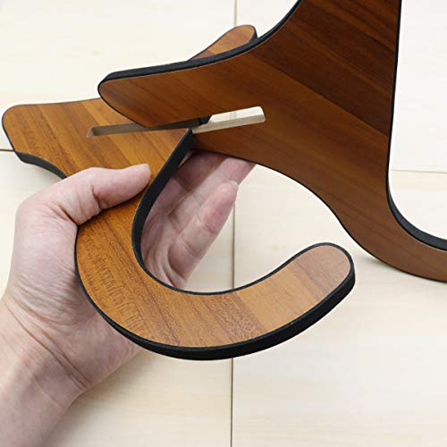 MotBach Portable Folding Wooden Guitar Stand, X Style Musical instrument accessories Holder for Small Guitar/Small Electric Guitar, Violin and Ukelele