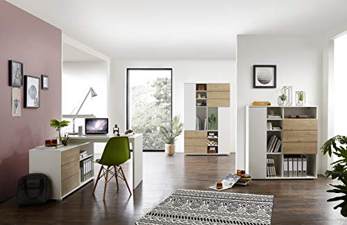 Germania Aktenschrank GW-Paseo | In Weiss und Kendal Eiche | 113 x 121 x 40 cm - 4182-535 Germania Aktenschrank GW-Paseo | In Weiss und Kendal Eiche | 113 x 121 x 40 cm