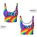 Women Girls Sports Vest U-Shaped Back Cozy Athletic Tops with Pads Elastic Fast Dry Tops Shirts for Yoga Fitness, Cheetah Skin Rainbow Leopard Print