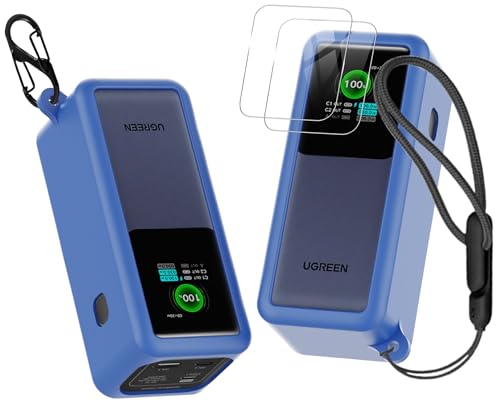 For UGREEN Nexode/UGREEN Nexode ���_ ���o�C���o�b�e���[(20000mAh�E130W) �P�[�X+2*�t�B�����yLAZIRO�z�_�炩�� �V���R���� �Ռ��z�� �����h�~ �h�� �h�o �y�� �����h�~�ی� UGREEN Nexode