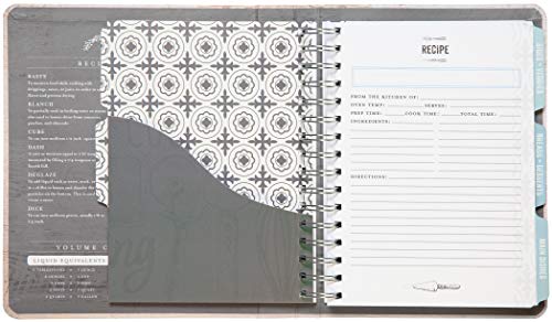 C.r. Gibson Wood Panel Rustic Spiral Recipe Journal, 100 Pages, 7.25" X 9" (Qmr-18687) #TOP2