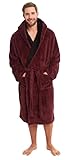 look now Mens EX STORE Dressing Gown Hooded Snuggly Luxury Thermal Fluffy Soft Cozy Robes (UK, Alpha, XL, Regular, Regular, 31908 - Gown)