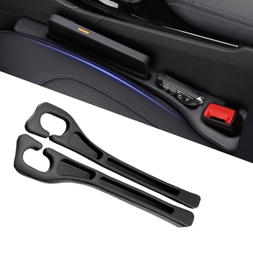 Wbeng Car Seat Gap Filler, Car Seat Crevice Blocker Stop Things from Dropping, Universal Fit Soft Foam Car Seat Gap Plug to Fill for SUV Truck Sedan (Black)